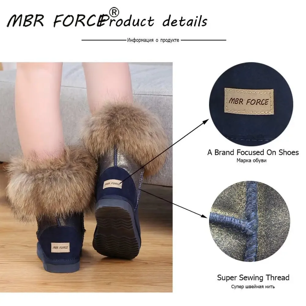 MBR Force Fox Fur Snow Boots